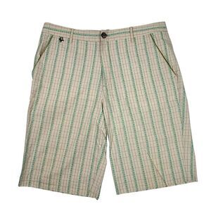 Modern Amusement Chino Short 34 Men Flat Front 11” Preppy 100 Cotton Y2K